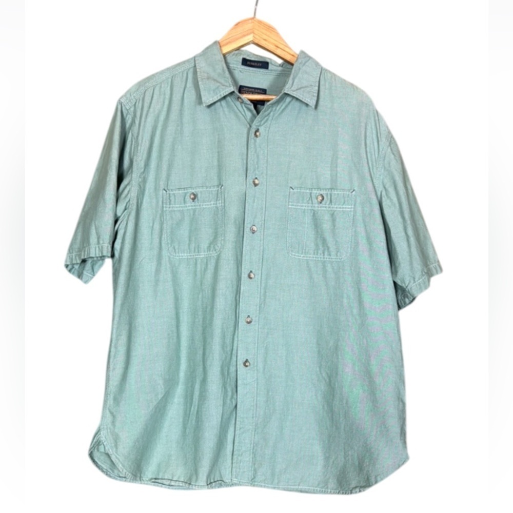 Pendleton Berkeley 100% cotton chambray short sleeve shirt Size XL